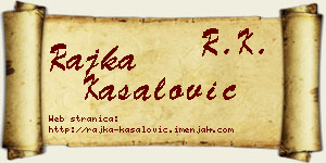 Rajka Kasalović vizit kartica